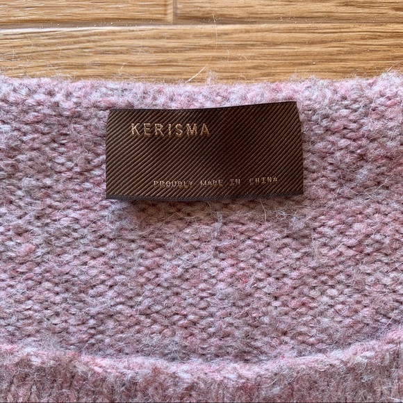 Kerisma Pink Distressed Hem Sweater size M/L - Picture 5 of 5
